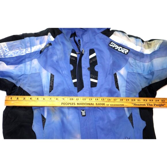 Spyder Dermizax EV Ski Jacket Xstatic Insulation Blue Spider Web Y2K Techcore - Picture 11 of 13